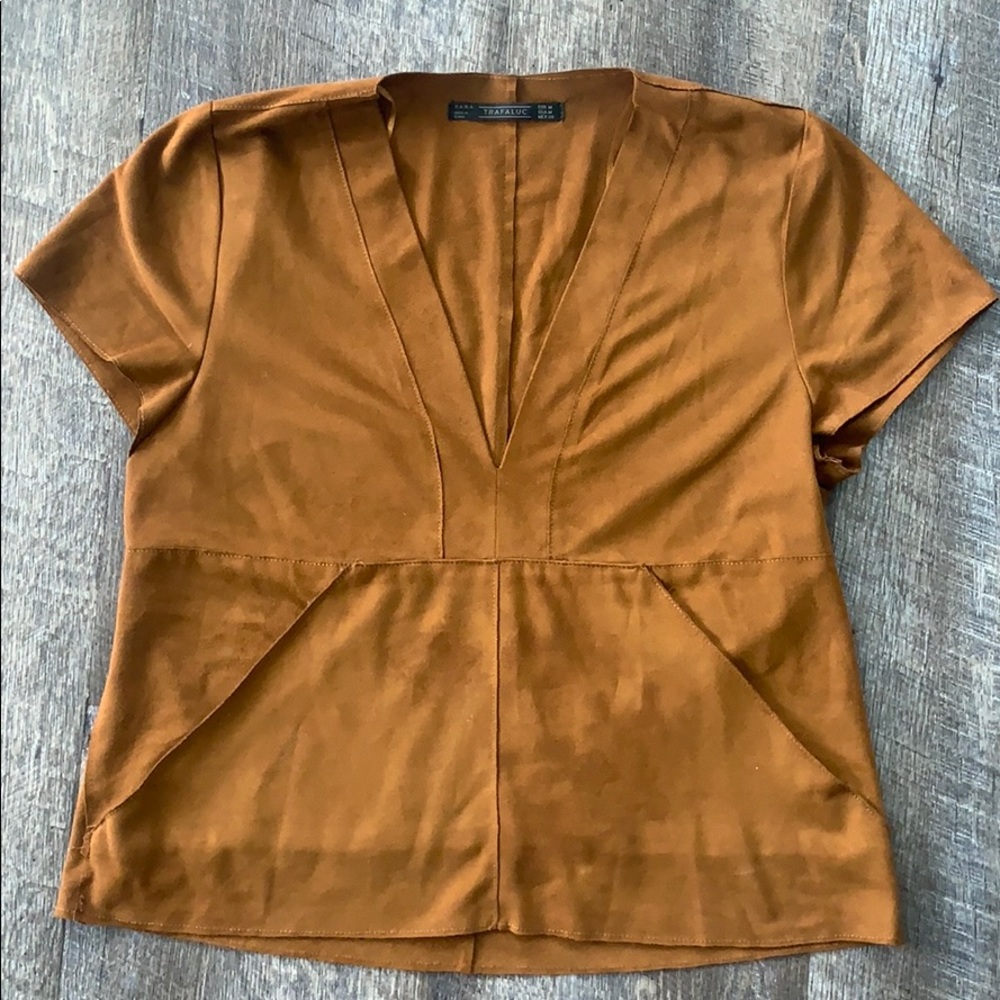 Zara suede top